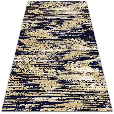 Vinyl rug Yellow retro stripes