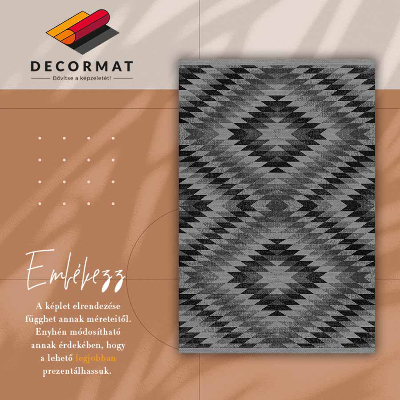 Vinyl floor mat Dark parallelograms