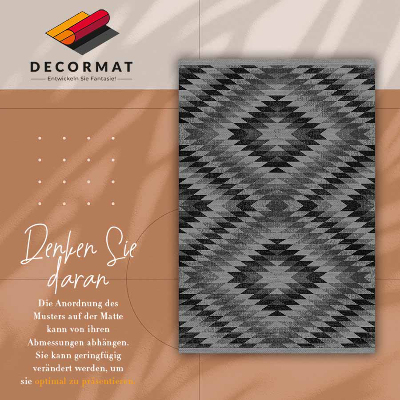 Vinyl floor mat Dark parallelograms