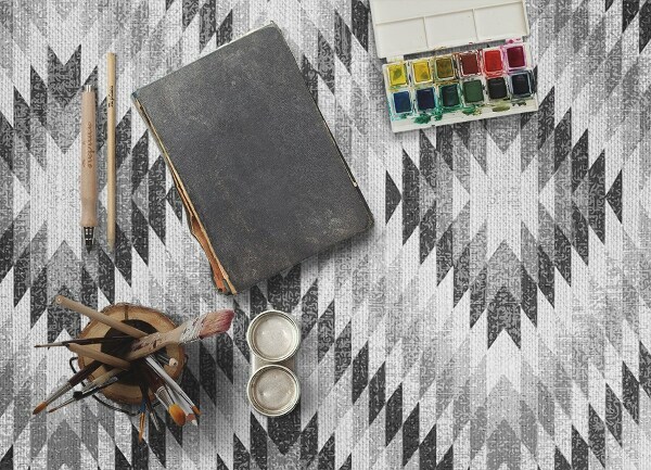 Vinyl carpet Gray geometric pattern