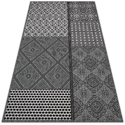 Interior vinyl floor mat Mix of different patterns
