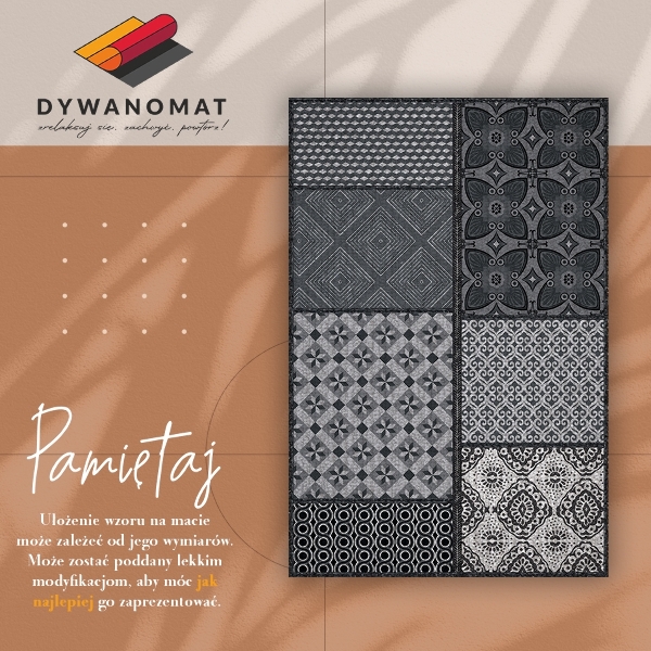 Universal vinyl rug A mix of patterns