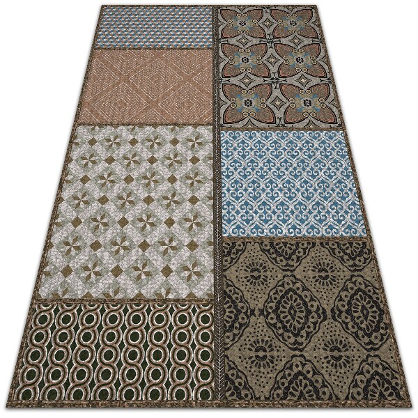 Vinyl floor mat Mix of patterns