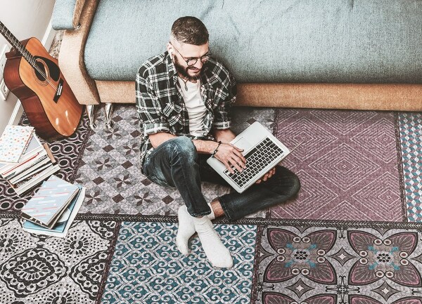 Vinyl floor rug Pattern combination