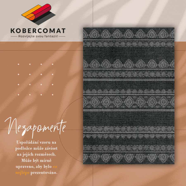 Universal vinyl rug Oriental pattern