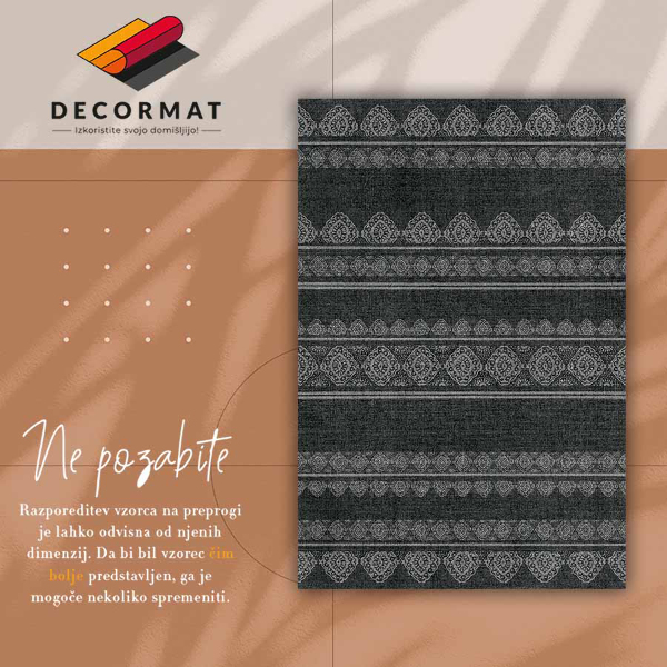 Universal vinyl rug Oriental pattern