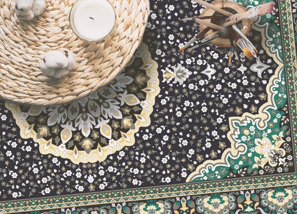 Interior PVC rug Golden mandala
