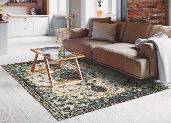 Indoor vinyl PVC carpet Persian ornaments