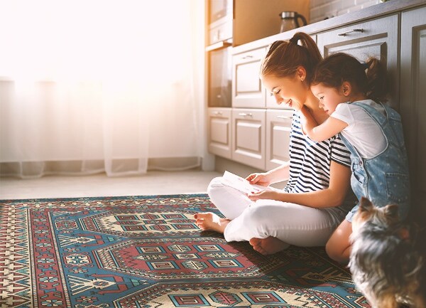 Vinyl rug Folk pattern