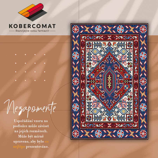 Vinyl floor rug Folk ornaments