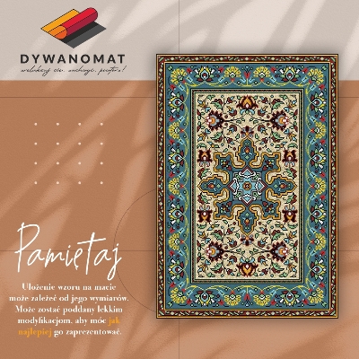 Interior vinyl floor mat Colorful geometric patterns