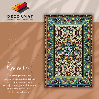 Interior vinyl floor mat Colorful geometric patterns