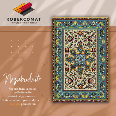 Interior vinyl floor mat Colorful geometric patterns