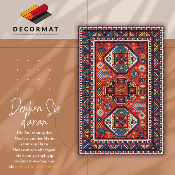 Vinyl floor mat Traditional folk style