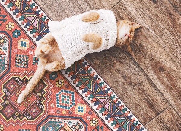 Vinyl floor mat Traditional folk style