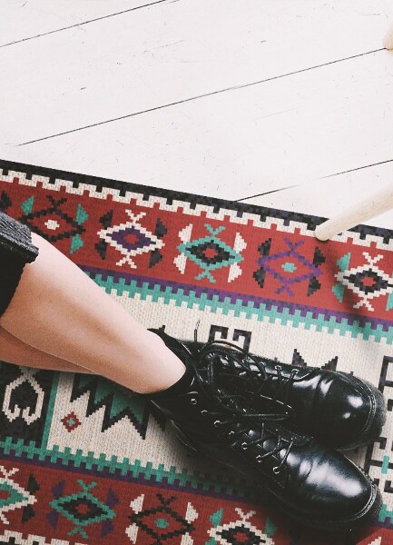 Vinyl rug Ethnic simple patterns