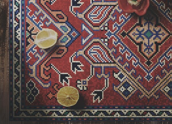 Fashionable vinyl rug Indian arrows