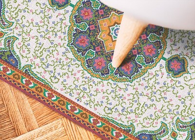 Fashionable vinyl rug Turkish chic