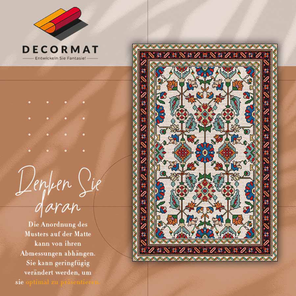 Universal vinyl rug Floral mosaic