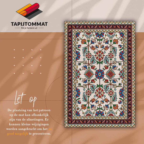 Universal vinyl rug Floral mosaic
