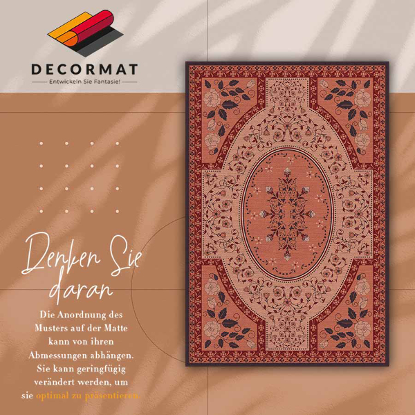 Fashionable vinyl rug Flower wreath pattern