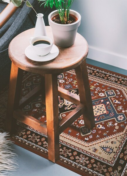 Interior vinyl floor mat Persian texture