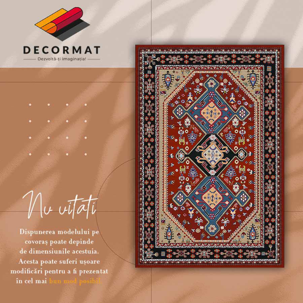 Interior vinyl floor mat Persian texture