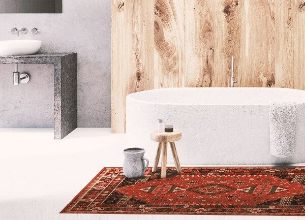 Vinyl floor rug Antique style