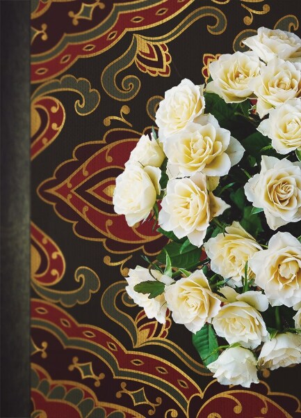Vinyl indoor rug Plant patterns