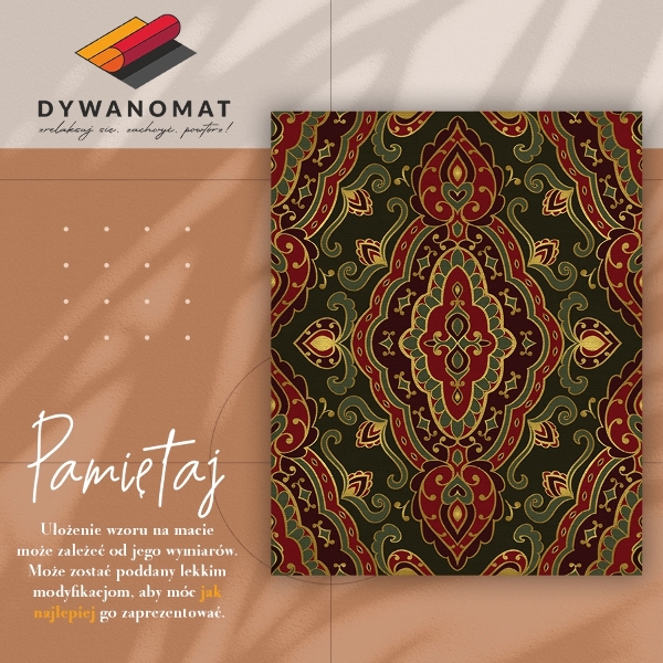 Vinyl indoor rug Plant patterns