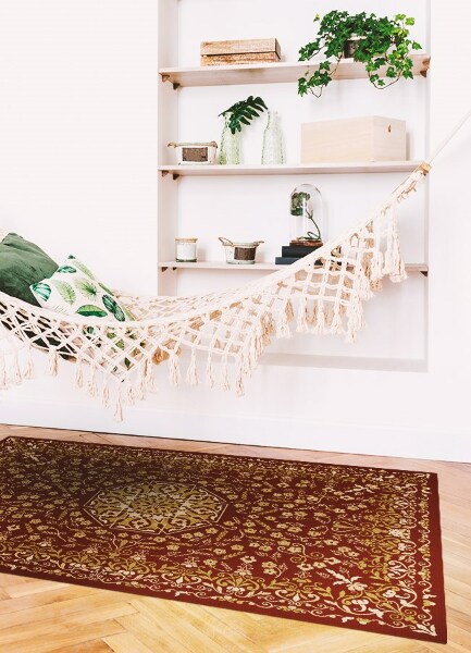 Indoor vinyl PVC carpet Plant pattern