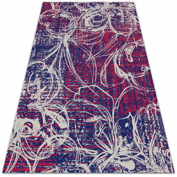 Vinyl floor mat Retro abstraction