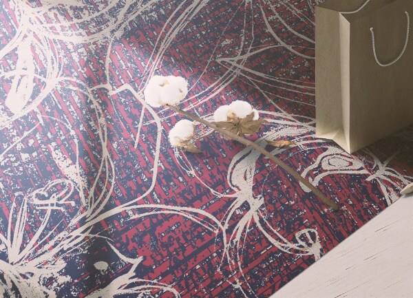 Vinyl floor mat Retro abstraction