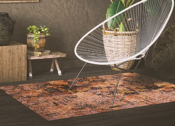 Interior PVC rug Vintage flowers
