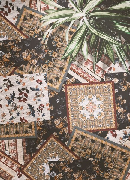 Universal vinyl rug Chaotic patchwork