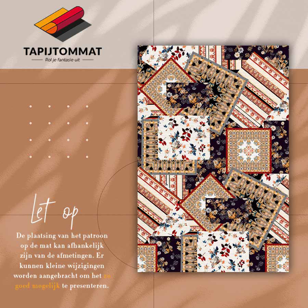 Universal vinyl rug Chaotic patchwork