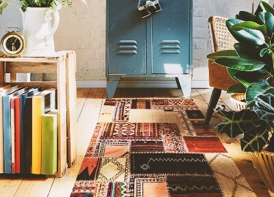 Indoor vinyl PVC carpet Abstract patchwork