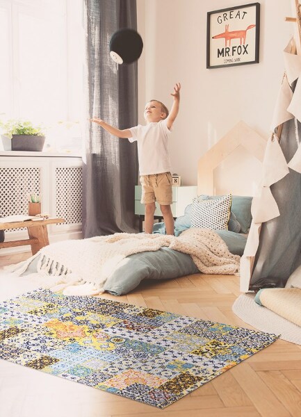 Indoor vinyl PVC carpet Abstract mosaic