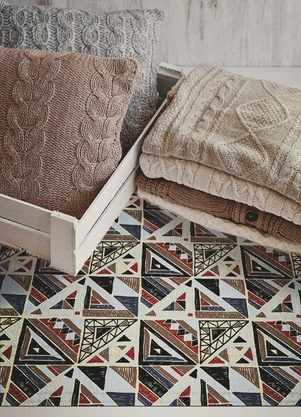 Vinyl rug Geometric mosaic
