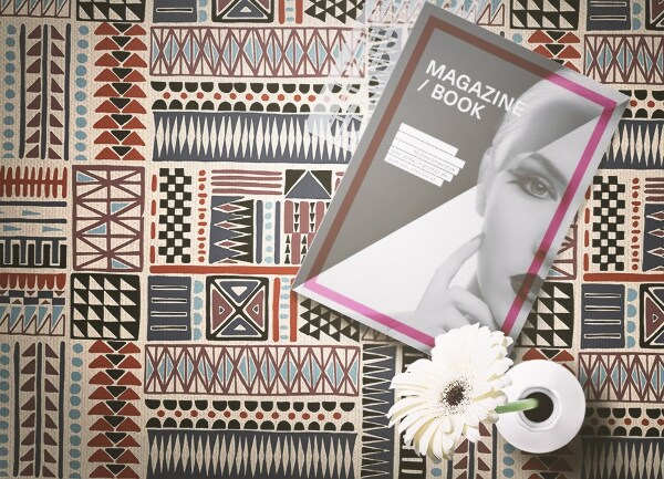 Vinyl interior carpet Indian patterns