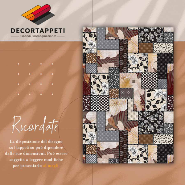 Universal vinyl carpet Floral collage