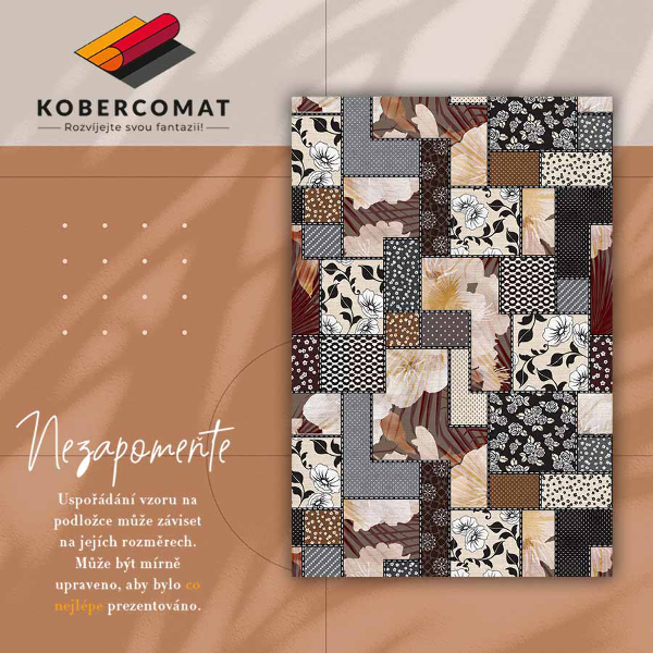 Universal vinyl carpet Floral collage