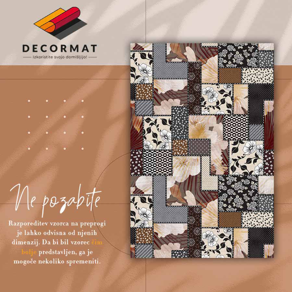 Universal vinyl carpet Floral collage