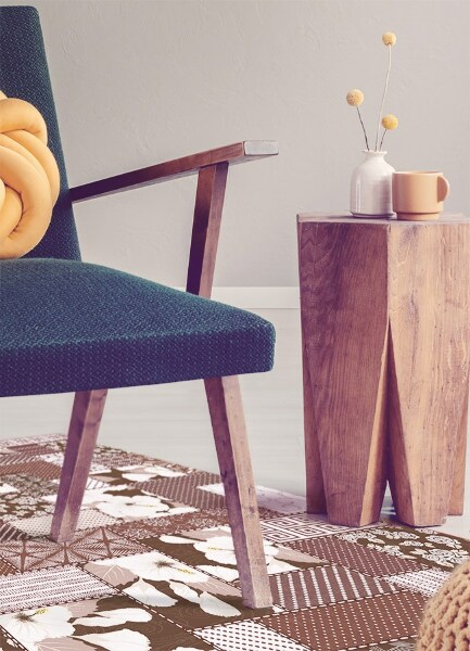 Fashionable PVC carpet Flowers collage