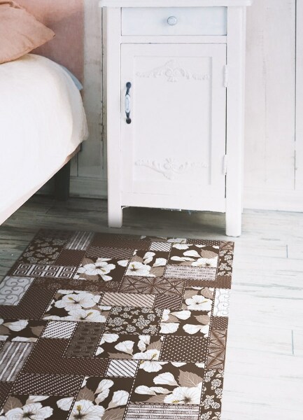 Fashionable PVC carpet Flowers collage