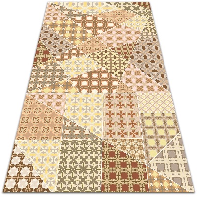 Vinyl floor mat Antique collage