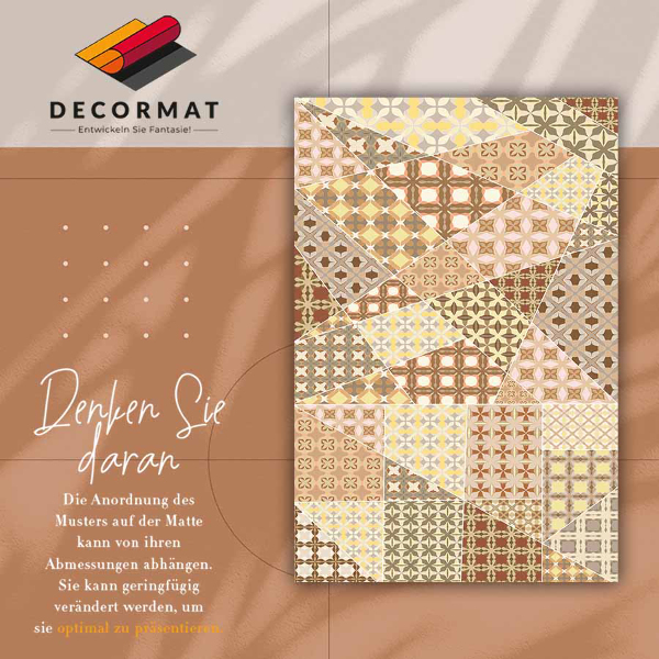 Vinyl floor mat Antique collage