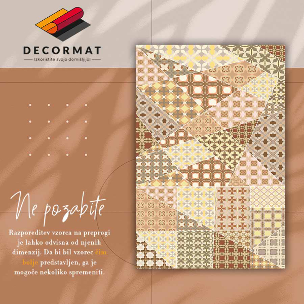 Vinyl floor mat Antique collage
