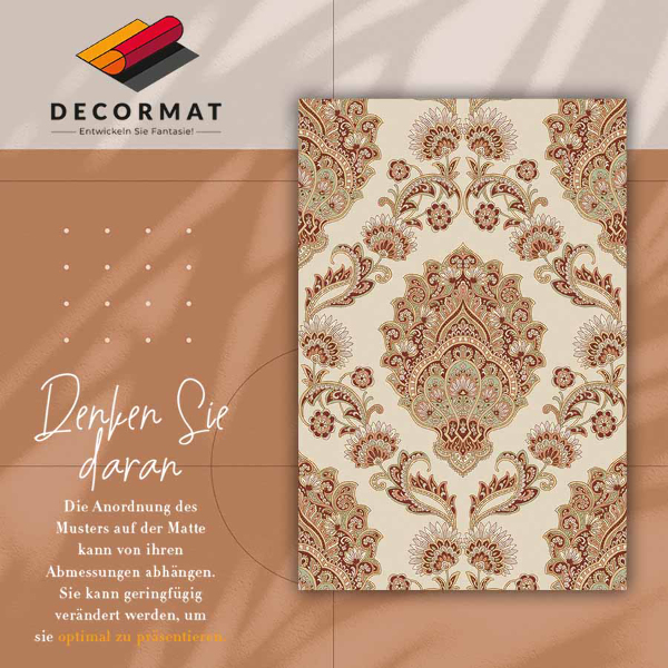 Vinyl floor mat Paisley style