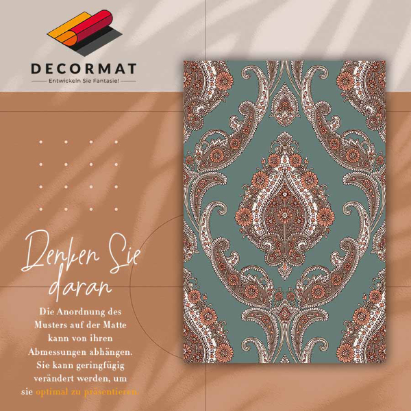 Indoor vinyl PVC carpet Vintage paisley